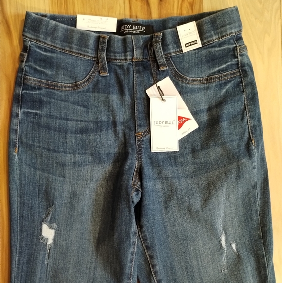 Judy Blue Boy Friend Fit Pull On Jean Leggings Women's Size 3 / 26 NWT - Picture 2 of 9